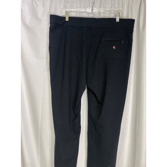 Ralph Lauren Womens Black Drawstring Sweatpants With Back Zip Pocket L - Picture 4 of 9